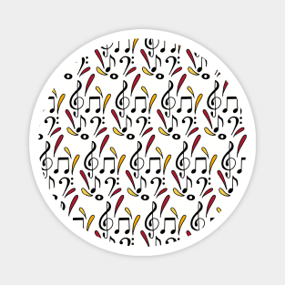 Music Notes | Musical | Warm Palette Magnet